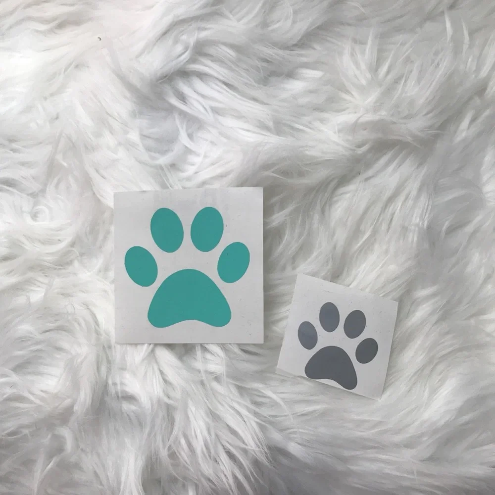 🐾 Paw Print Vinyl Decal Sticker Teal Blue